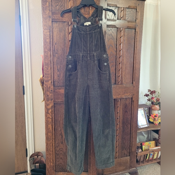 Madewell Pants - Madewell Dark Green Corduroy Overalls